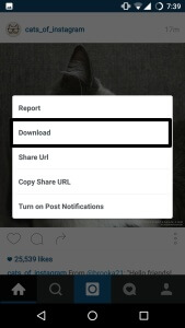 how to save other people's instagram photos on android